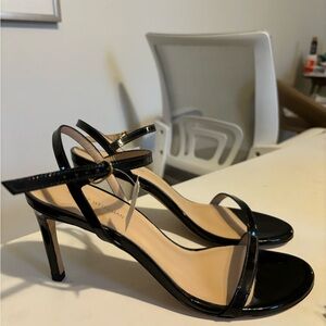 Stuart Weitzman 3.5 in scrappy black heels